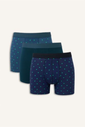 MAN Dark Green بوكسر قصة عادية - 3 قطع