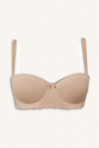 Woman Beige Fall in Love With Lace With Pad Bra