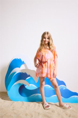 Young Girls - Teen Girls Salmon Batic Beachwear