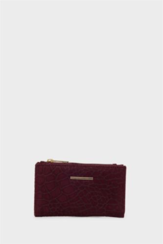 Kadın Bordo Kadın Süet Cüzdan