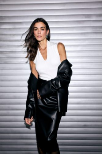 Kadın Ekru Slım Fıt Fitilli Kaşkorse Atlet