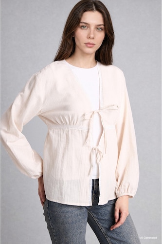 Regular Fit Wowen Fabrics Long Sleeve Tunic