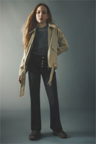 FILLES Noir Jean à jambes larges pour fille