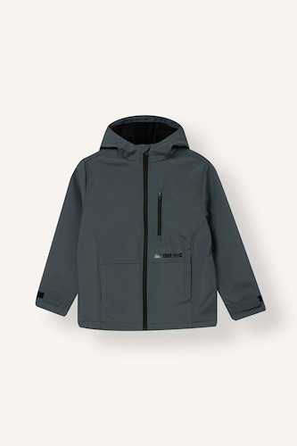 Imperméable à capuche coupe-vent avec doublure polaire et poches pour garçon