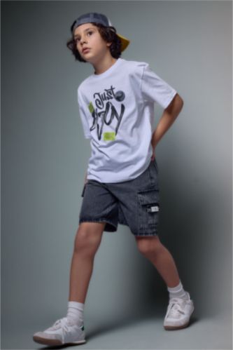 BOYS & TEENS Grey Boy Denim Shorts