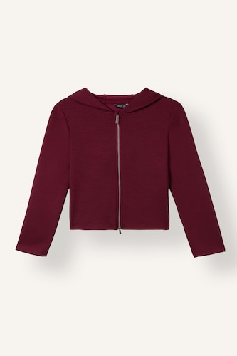 Young Girls - Teen Girls Bordeaux Slim Fit Hooded Cardigan