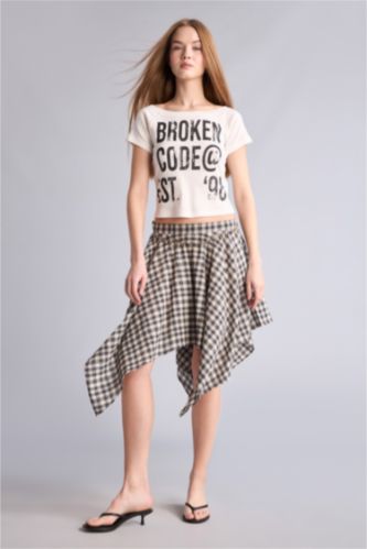 نساء أسود Asymmetric Midi