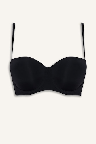 Micro Covered Padded Underwired Strapless Bra