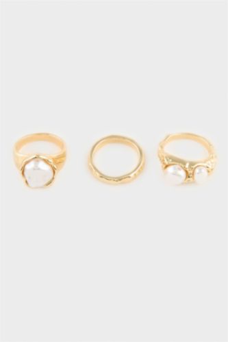 Kadın Altın Kadın 3'lü Yüzük