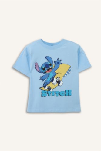 Erkek Bebek Mavi Disney Lilo & Stitch Erkek Bebek Tişört