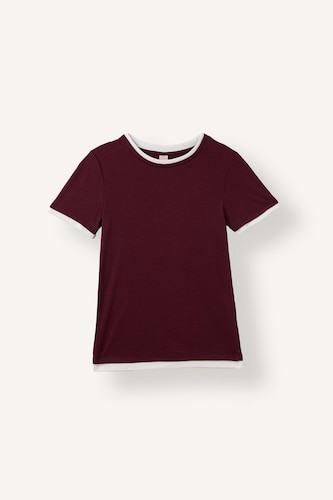Regular Fit Crew Neck Short Sleeve Ribbed T-Shirt