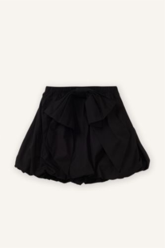 BABY GIRL Black Baby Girl Poplin Balloon Fit Skirt