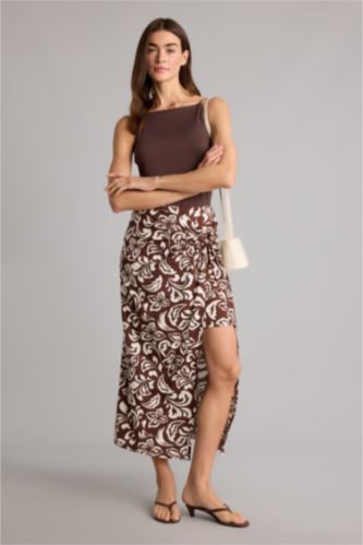 WOMAN Light Brown Pencil Skirt Midi