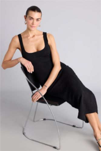 Женщины Черный Midi Dress