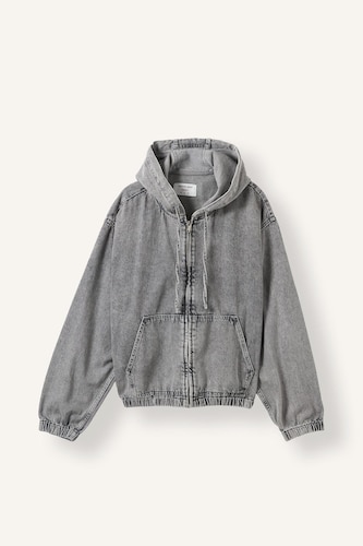 Veste en jean à capuche Coupe oversize