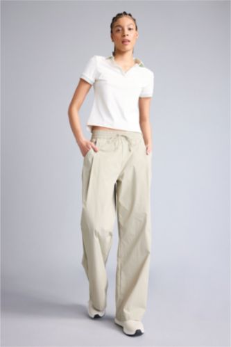 Kadın Taş Wide Leg Pantolon