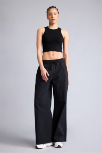 Kadın Siyah Wide Leg Pantolon