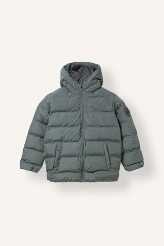 Boy Waterproof Pockets Hooded Puffer Jacket