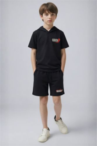 BOYS & TEENS Black 2 piece Oversize Fit Set