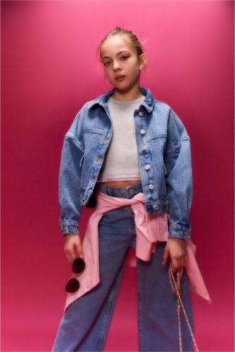 GIRLS & TEENS Blue جاكيت جينز بناتي