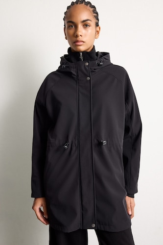 Regular Fit Hooded Lined Softshell Parka