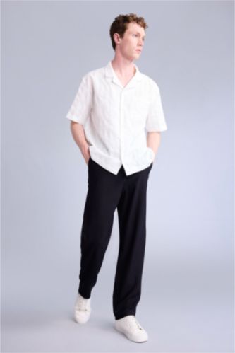 Men Black Baggy Fit Trousers