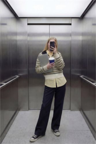 Kadın Lacivert Barrel Fıt Eşofman Altı