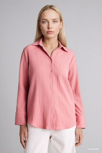 Regular Fit Waffle Textured Shirt