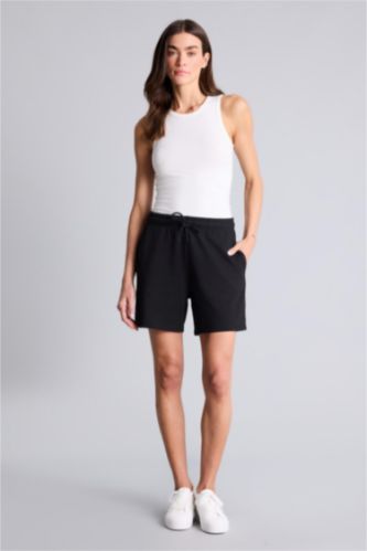 نساء أسود شورت برمودا بيزك