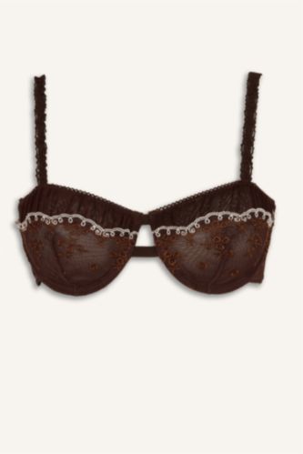 Women Brown Fall in Love With Lace Bra