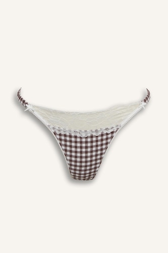 With Lace Cotton Slip Panty