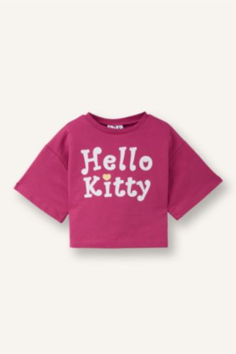 Kız Bebek Fuşya Hello Kitty Oversıze Tişört Kız Bebek