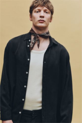 Man Anthracite Man Long Sleeve Shirt