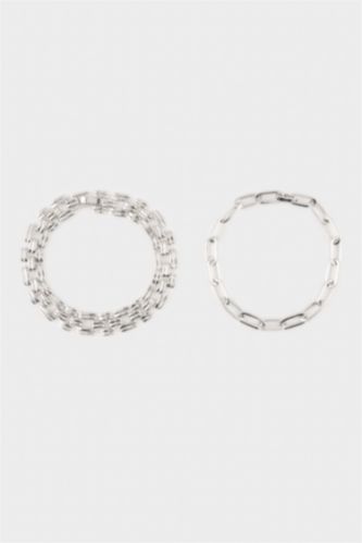 Kadın Gümüş Kadın 2'li Bileklik