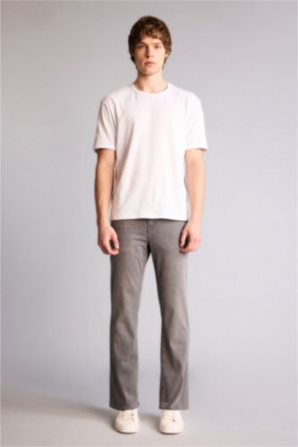 Erkek Gri Yumuşak Dokulu Sergio Jean Pantolon