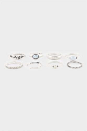 Kadın Gümüş Kadın 8'li Yüzük