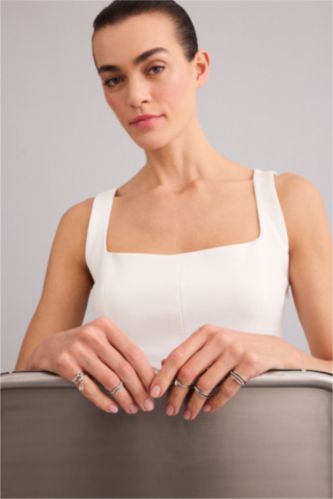 Women Gümüş 8 piece Ring