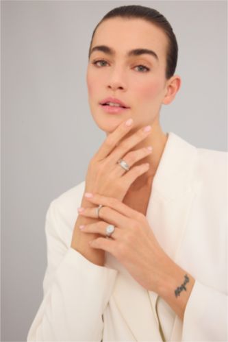 Kadın Gümüş Kadın 3'lü Yüzük