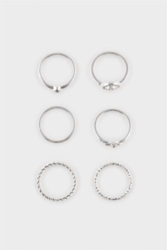 Kadın Gümüş Kadın 6'lı Yüzük