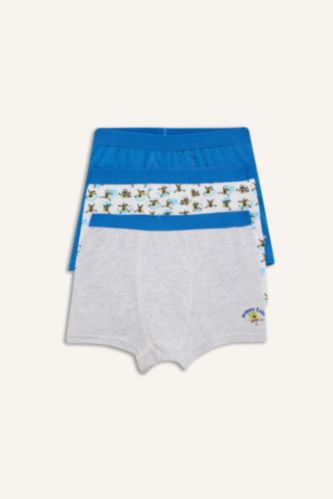 Young Boys - Teen Boys Blue Boy 3 piece SpongeBob Licensed Boxer