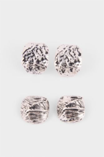 Kadın Gümüş Kadın 2'li Küpe