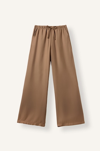 Kadın Camel Wide Leg Yüksek Bel Pantolon