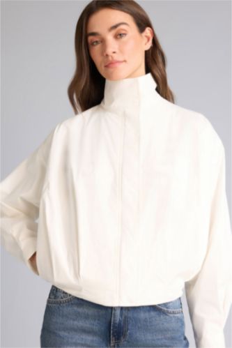 Әйелдерге ақ Әйелдерге баллон Блэйзер