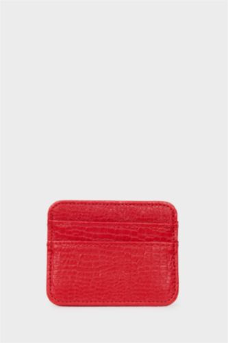 Women Red Woman Business Card Wallet