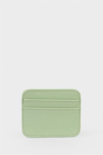 WOMAN Mint Woman Faux Leather Business Card Wallet
