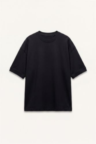 Men Black Boxy Fit Short Sleeve T-Shirt