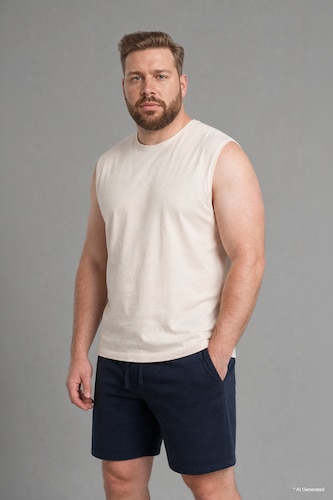Boxy Fit Crew Neck Sleeveless Tank Top