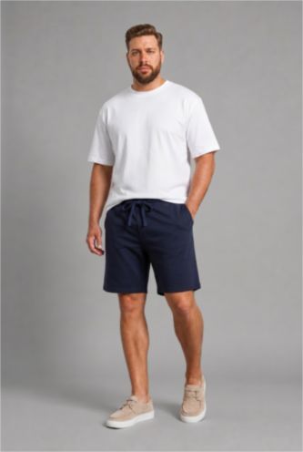 Men NAVY Baggy Fit Plus Size Shorts
