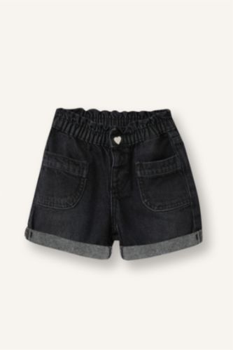 Baby Girl Anthracite شورت بناتي قطن بيبرباج