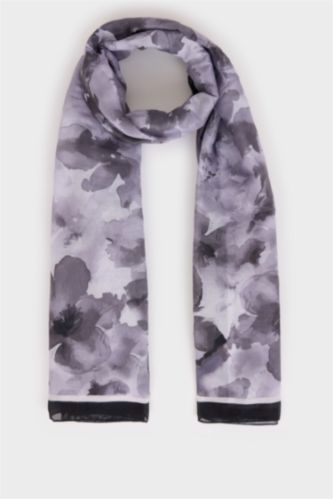 Women Beige Woman Paisley Patterned Shawl